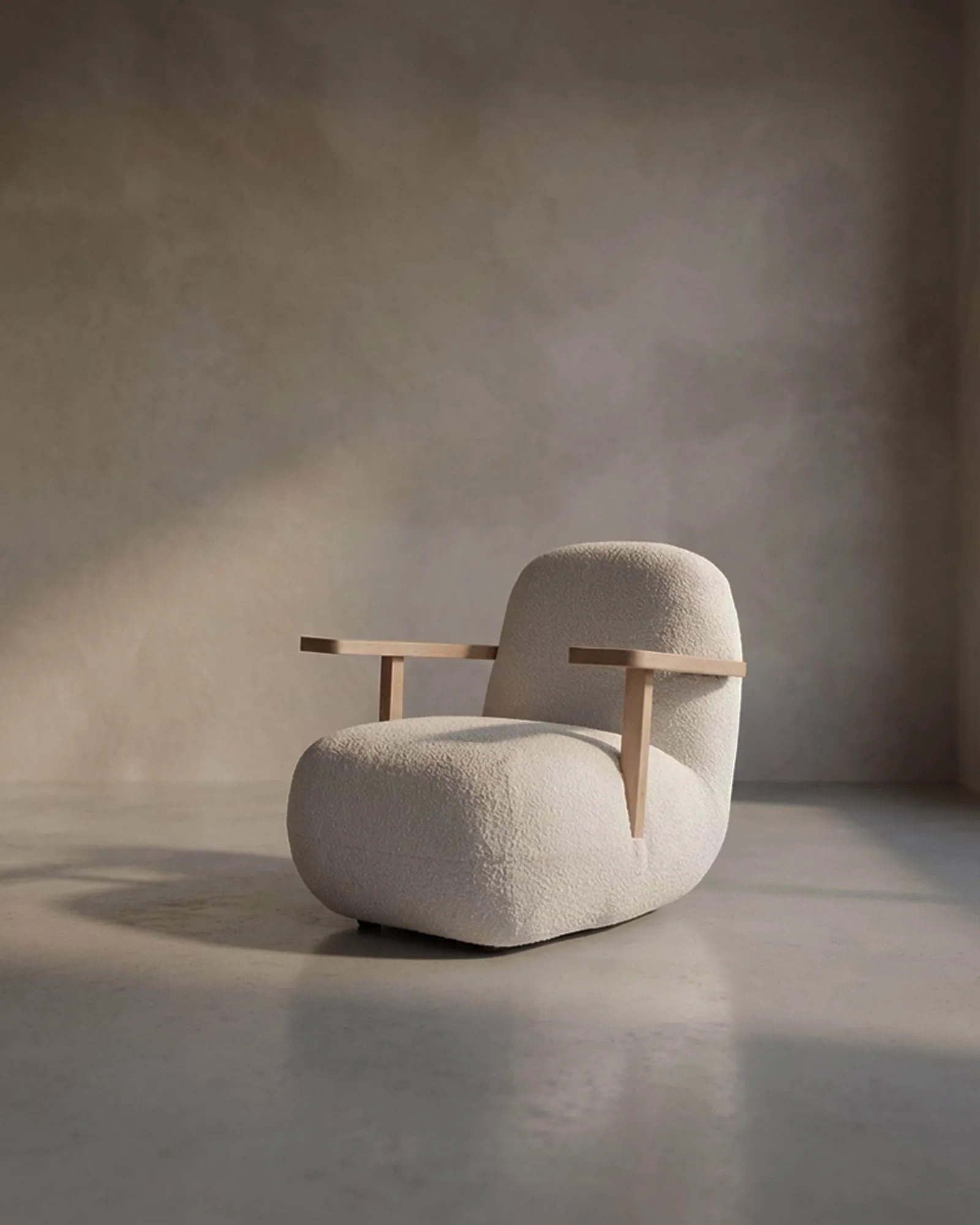 Fotel z podłokietnikami Toe chair, Natural oak-off white 101 Copenhagen