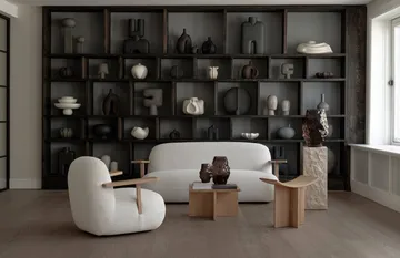 Fotel z podłokietnikami Toe chair - Natural oak-off white - 101 Copenhagen