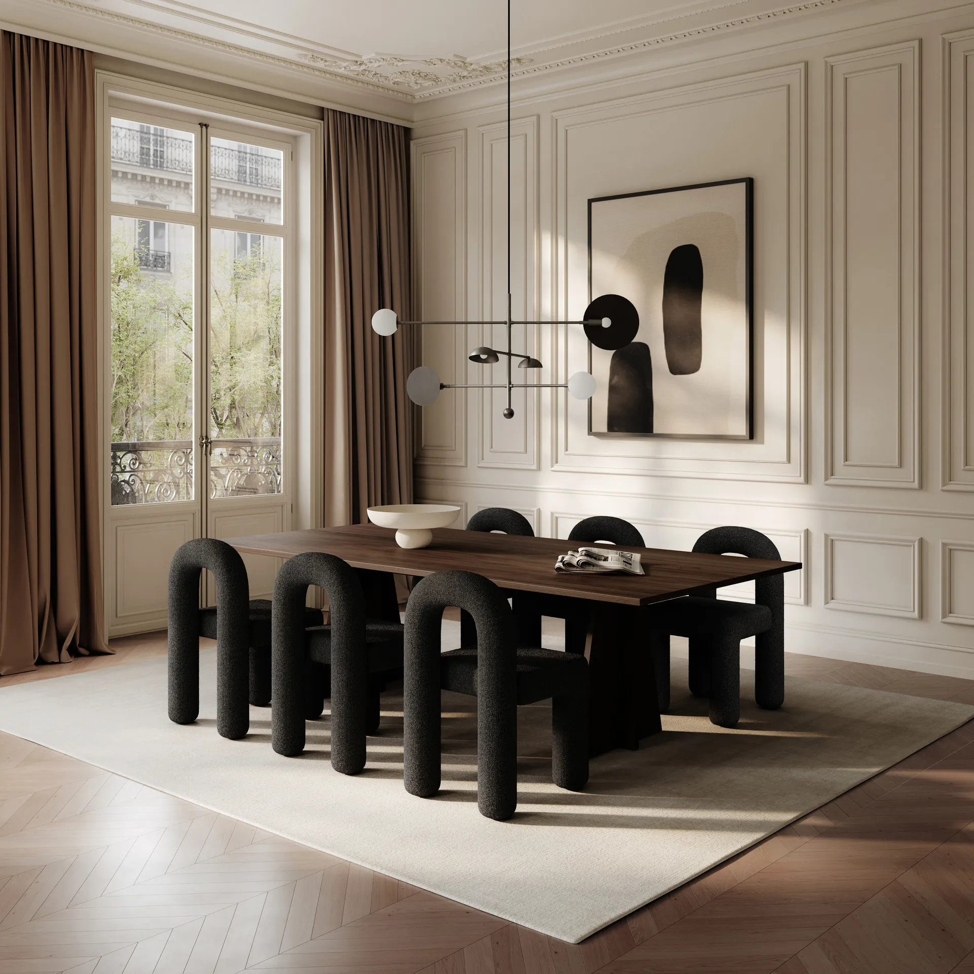 Krzesło do jadalni Daiku, Głęboki taupe 101 Copenhagen