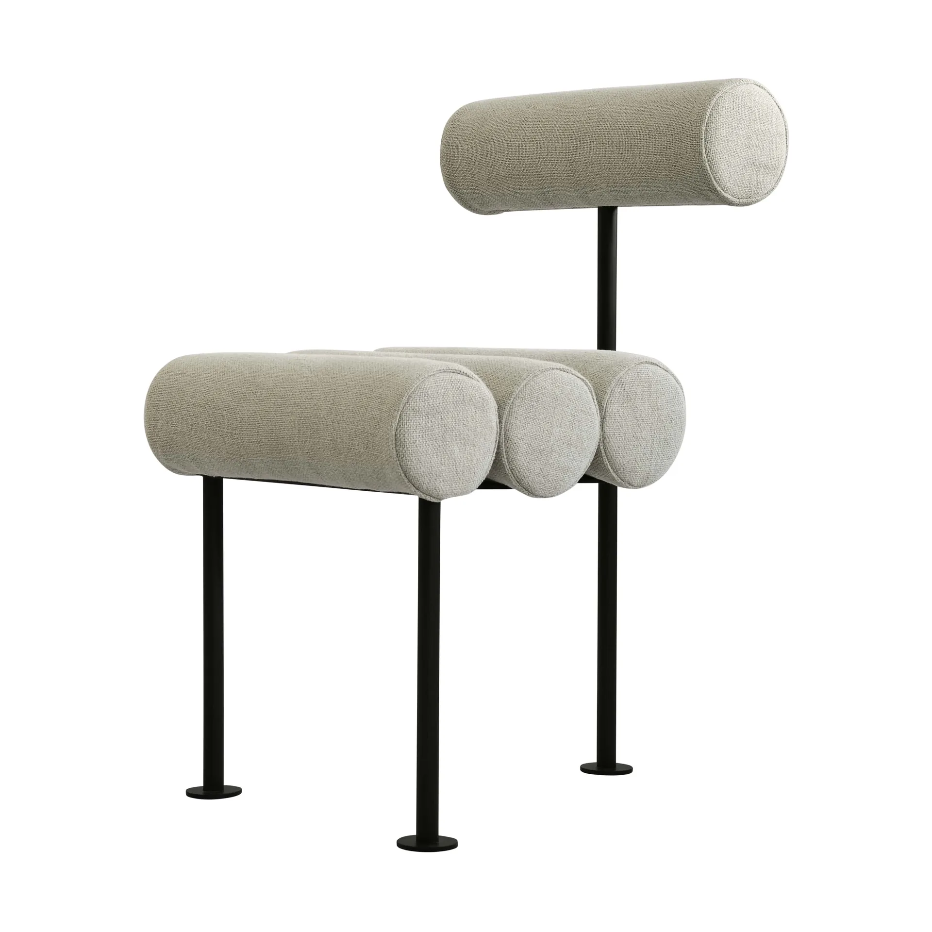 Krzesło do jadalni Hiro, Czarna rama-Piasek 101 Copenhagen