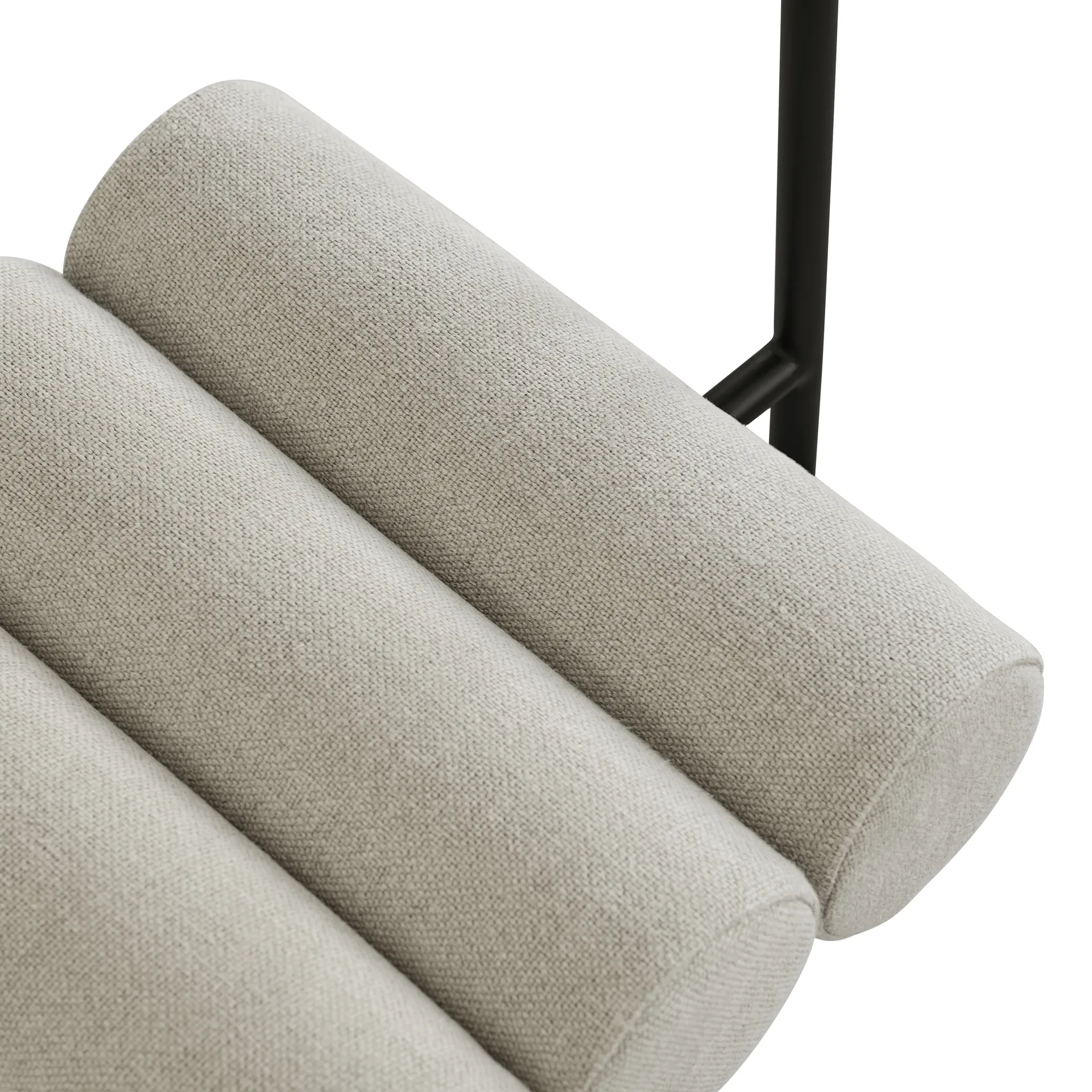 Krzesło do jadalni Hiro, Czarna rama-Piasek 101 Copenhagen