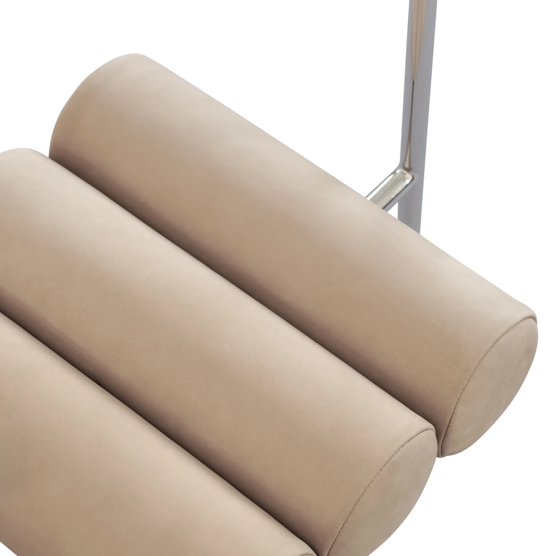 Krzesło do jadalni Hiro, Stal nierdzewna-nubuk 101 Copenhagen