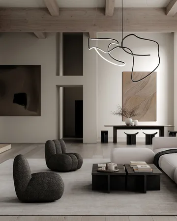 Lampa sufitowa Ghost Chandelier big - Burned black - 101 Copenhagen