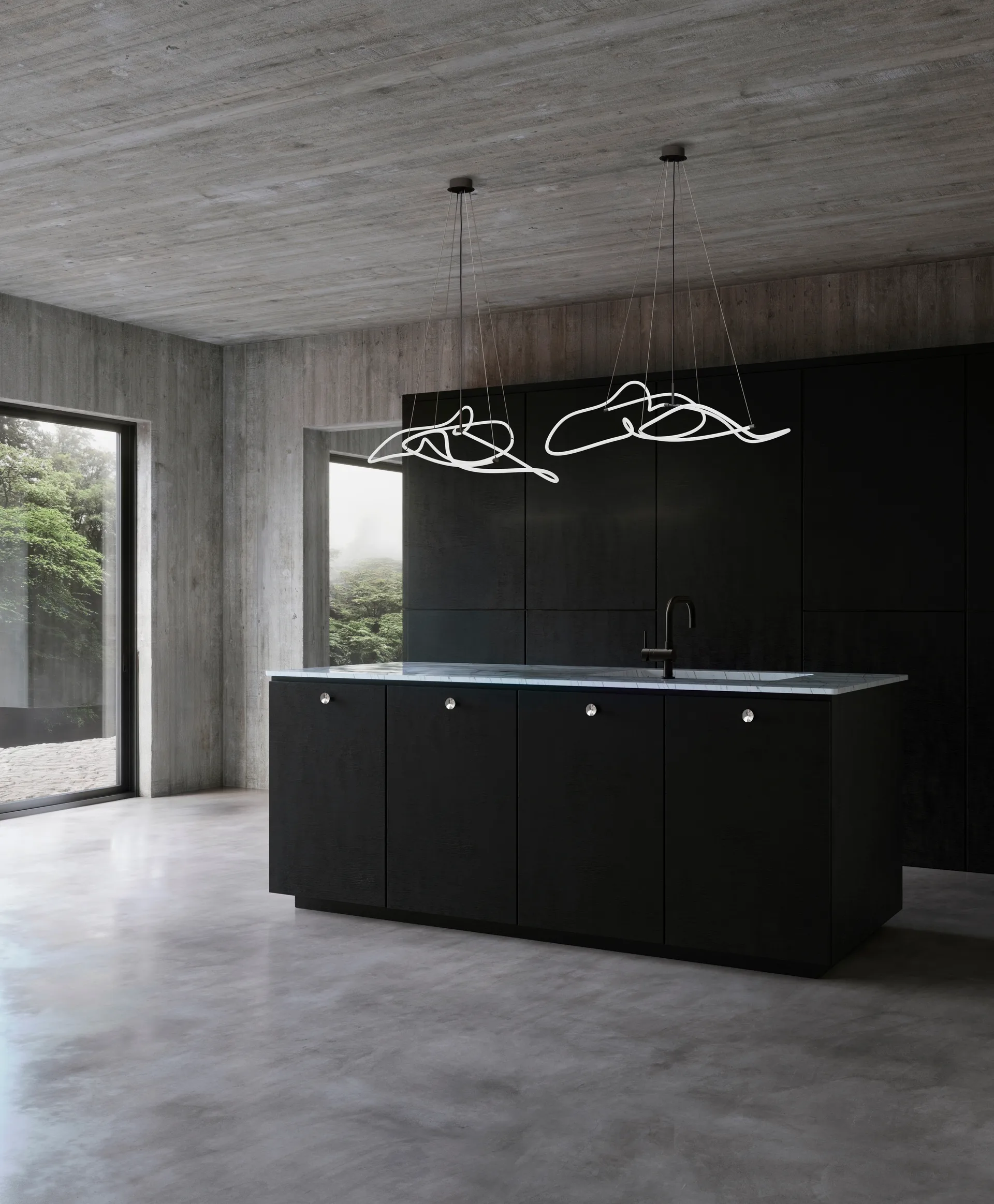 Lampa sufitowa Ghost Chandelier mini, Burned black 101 Copenhagen