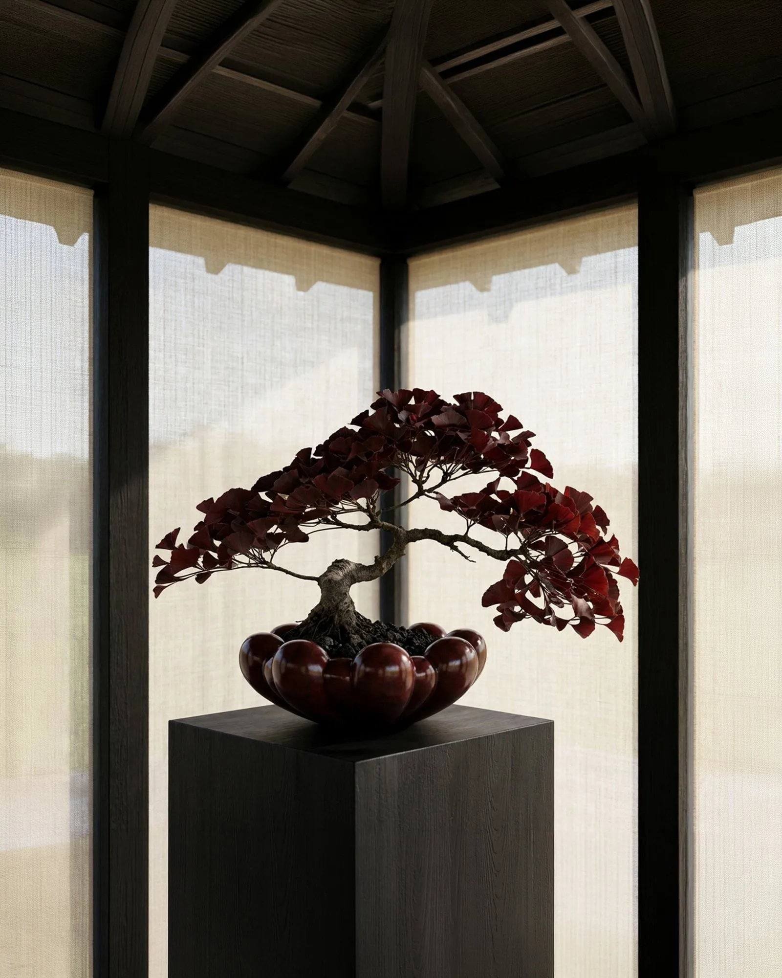 Miska Bloom tray, Maroon 101 Copenhagen