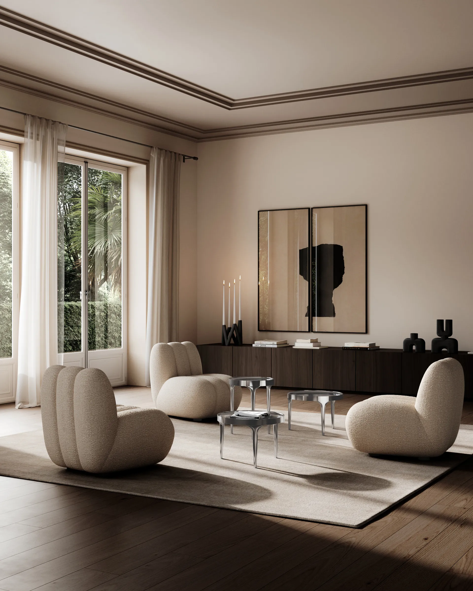 Stolik boczny Phantom, Chrome low 101 Copenhagen