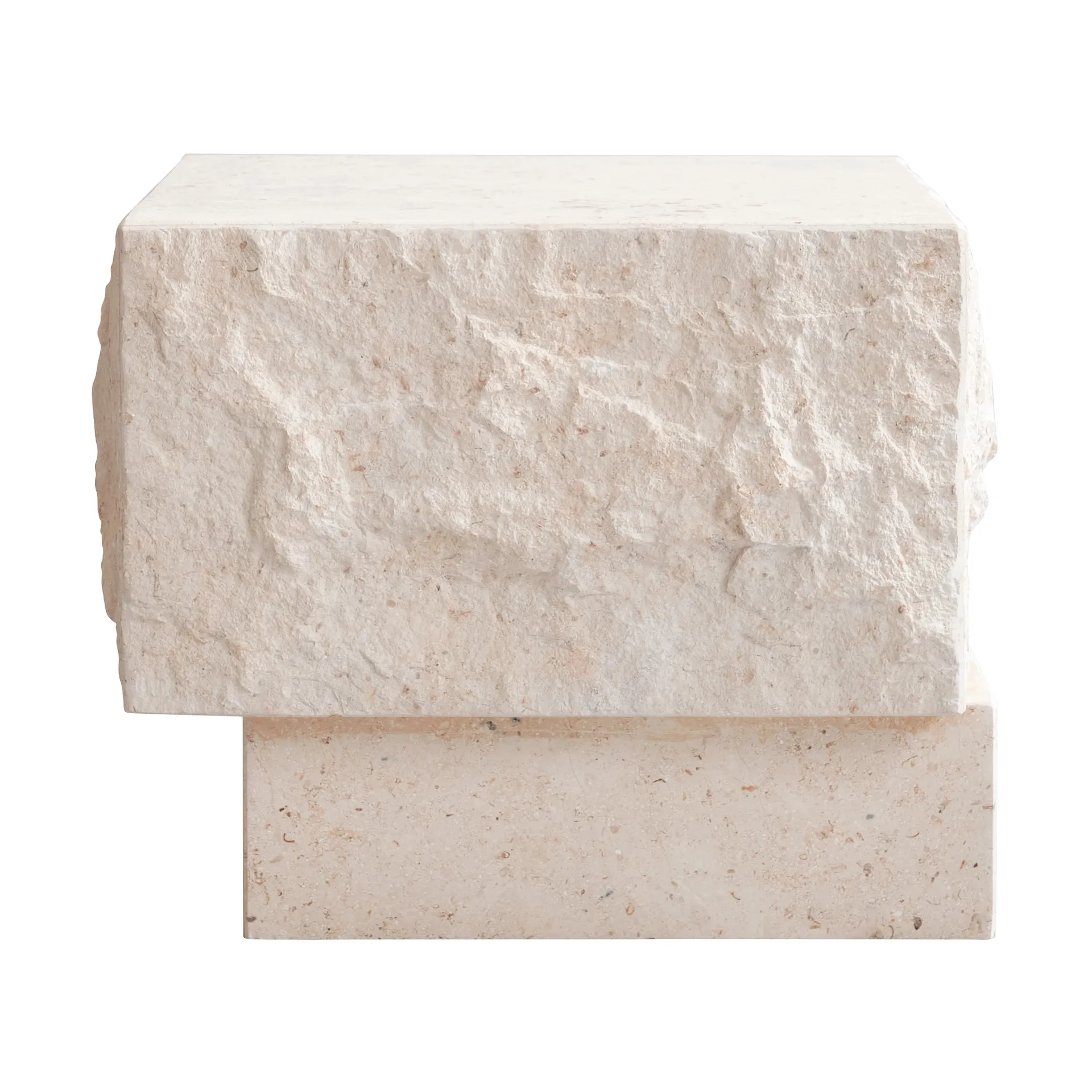 Stolik boczny Temple low 42x40 cm, Chrome-limestone 101 Copenhagen