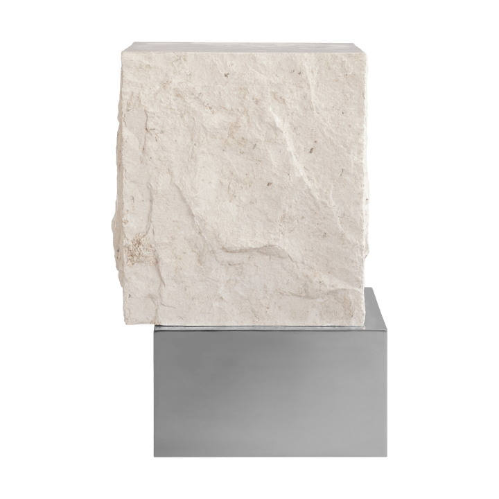 Stolik boczny Temple tall 50x33 cm - Chrome-limestone - 101 Copenhagen