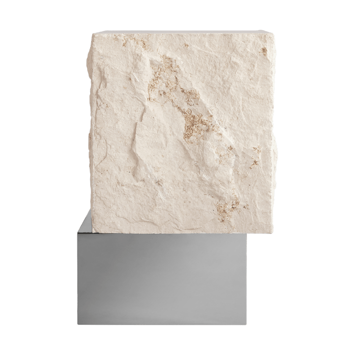 Stolik boczny Temple tall 50x33 cm, Chrome-limestone 101 Copenhagen