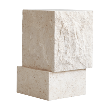 Stolik boczny Temple tall 50x33 cm - Chrome-limestone - 101 Copenhagen