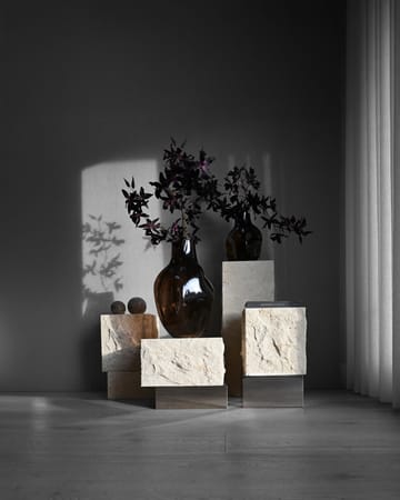 Stolik boczny Temple tall 50x33 cm - Chrome-limestone - 101 Copenhagen