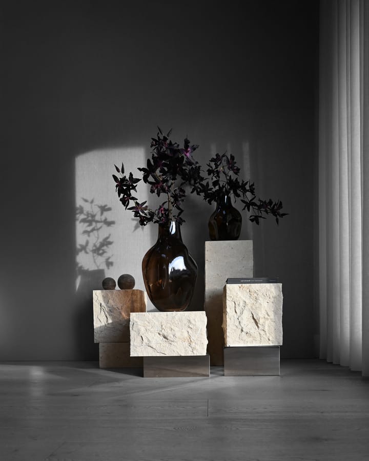 Stolik boczny Temple tall 50x33 cm, Chrome-limestone 101 Copenhagen