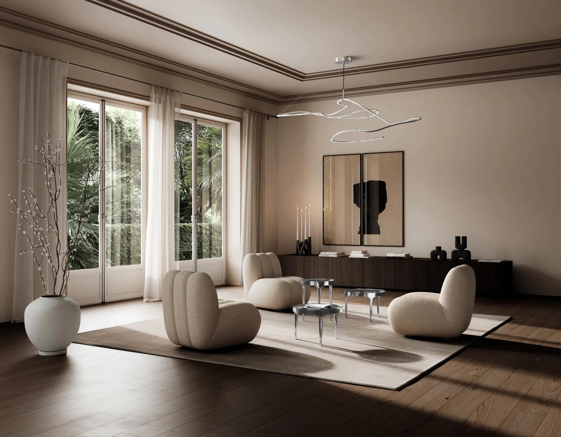 Toe fotel bouclé, Smoked sand 101 Copenhagen