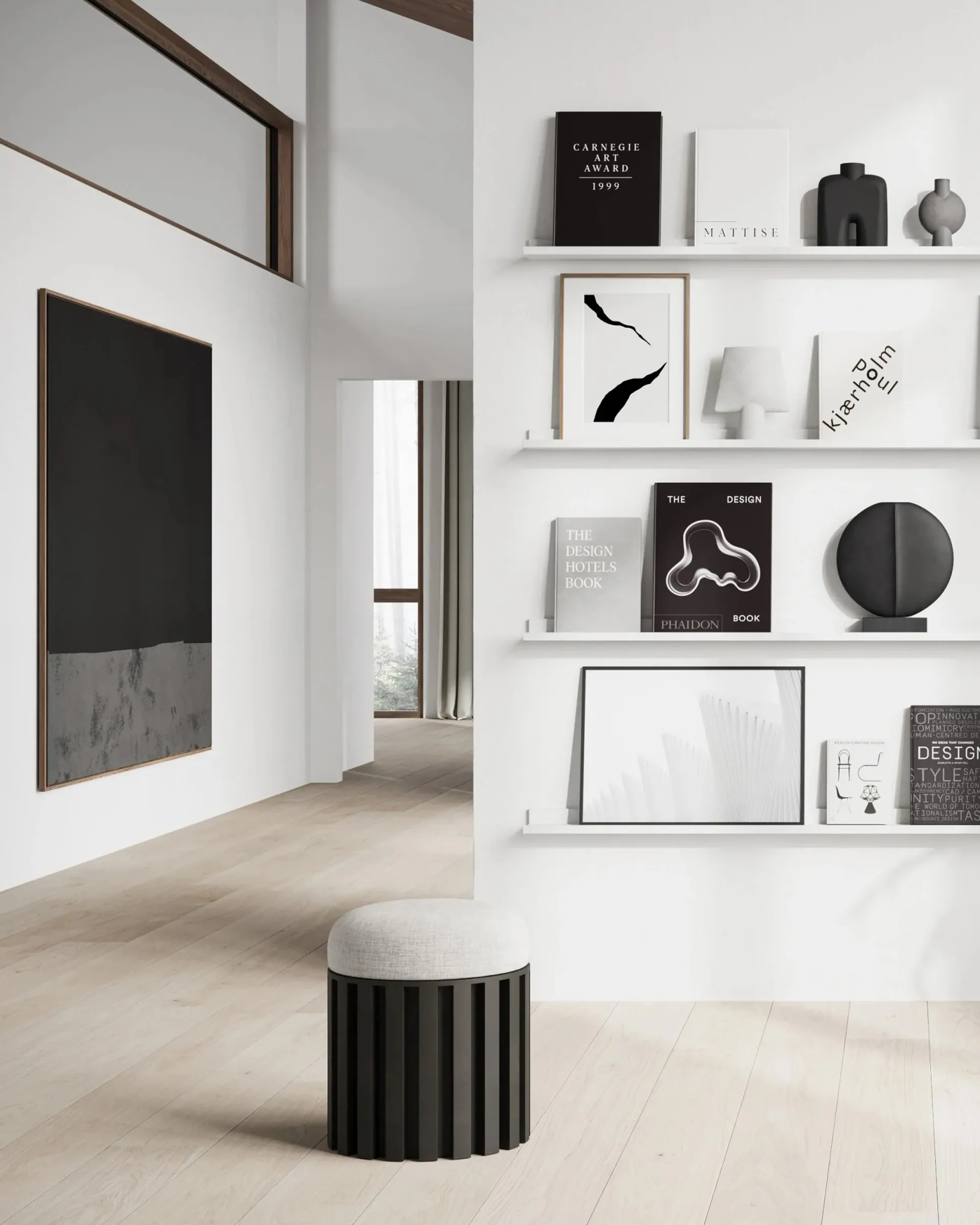 Tribu taboret linne, Coffee-white chalk 101 Copenhagen