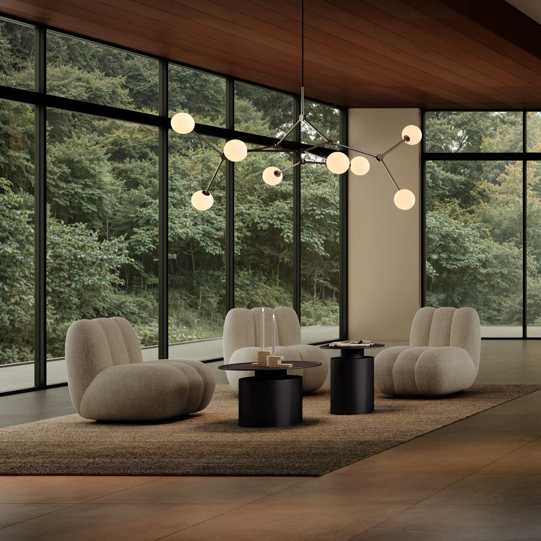 Żyrandol  Drop Chandelier Bulp grande, Grey 101 Copenhagen