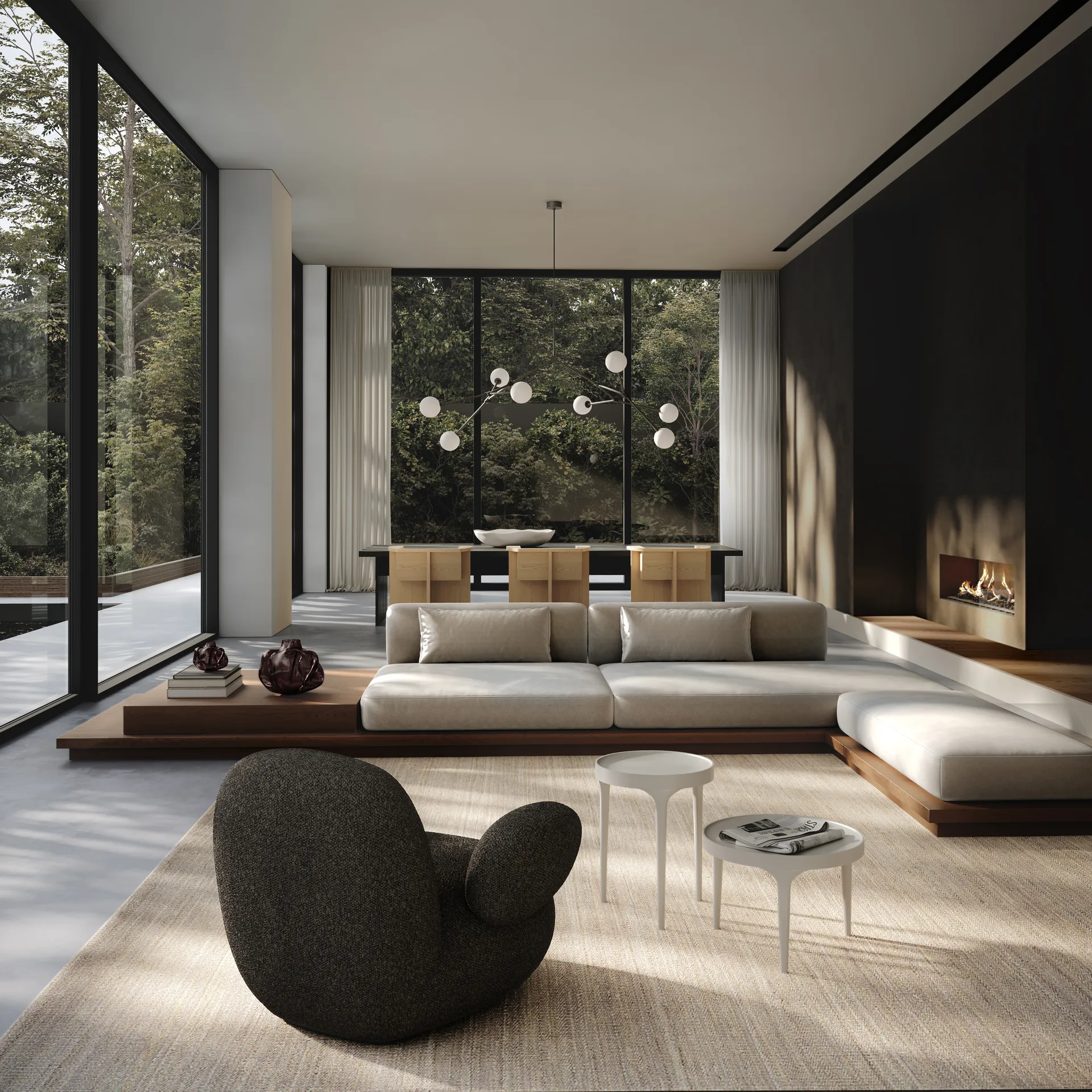 Żyrandol  Drop Chandelier Bulp grande, Grey 101 Copenhagen