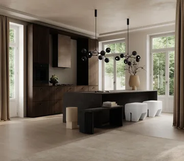 Żyrandol Drop Chandelier Globe mini - Burned black - 101 Copenhagen