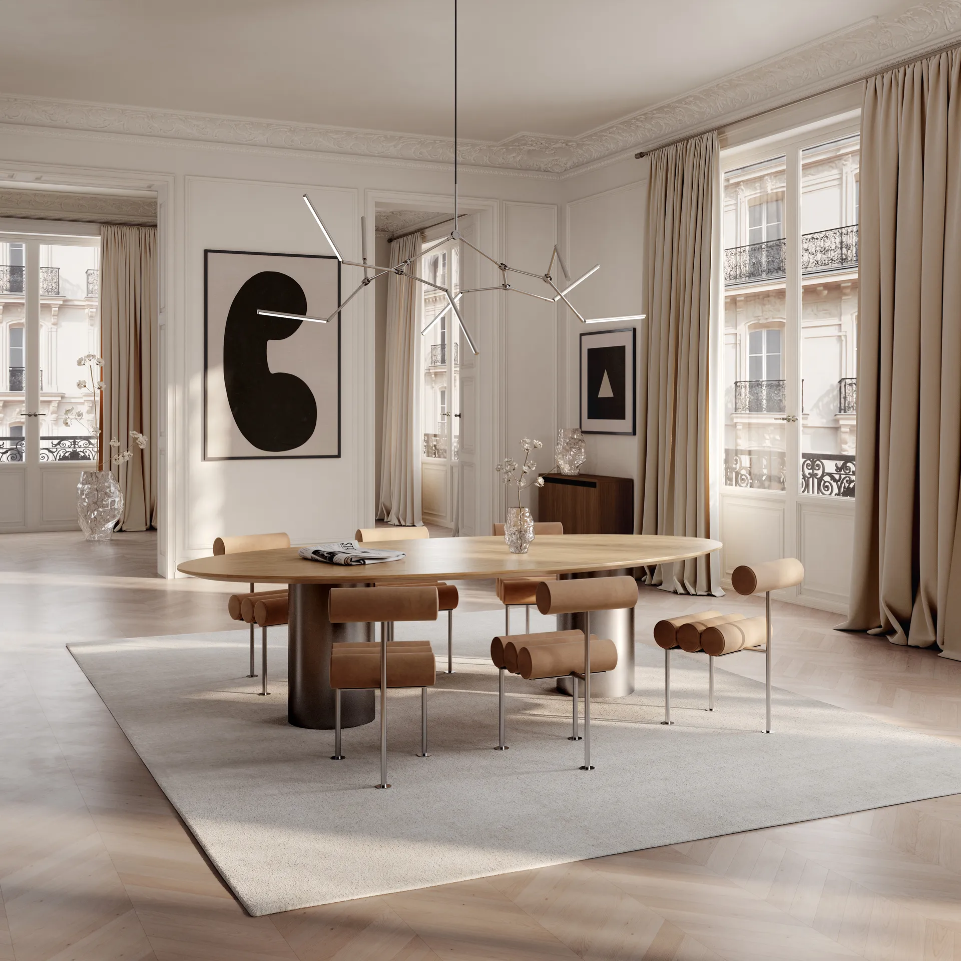 Żyrandol Stick Chandelier, Chrom 101 Copenhagen