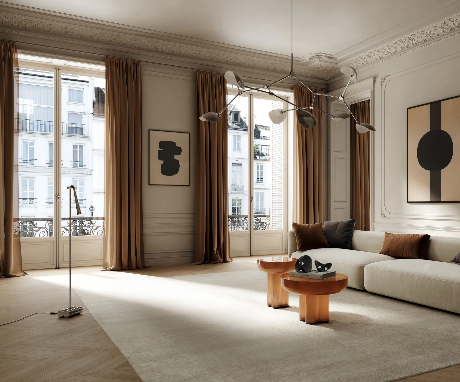 Żyrandol Stingray grande, Chrome 101 Copenhagen