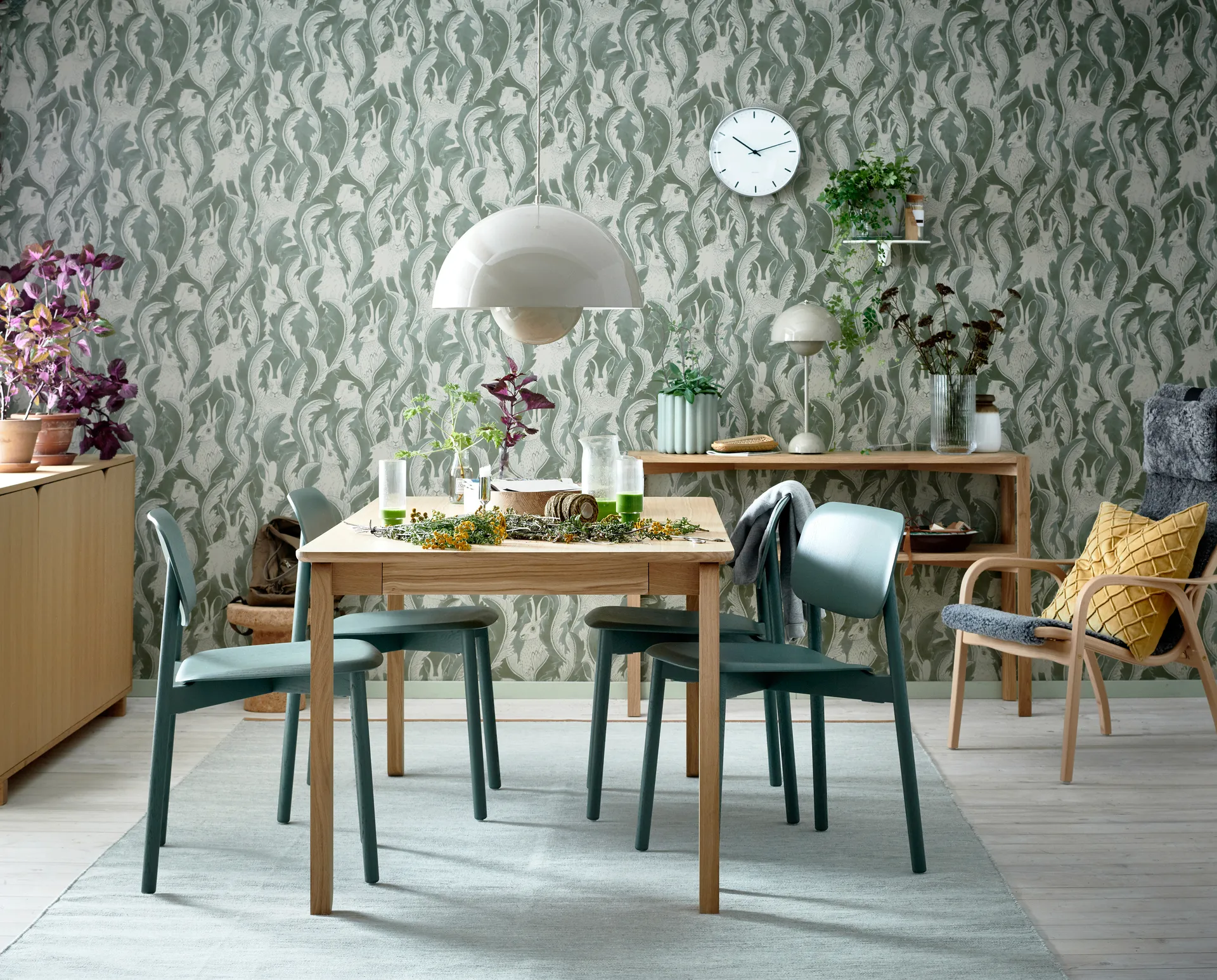 Alfred stół 90x160 cm, Dąb barwiony na biało 1898