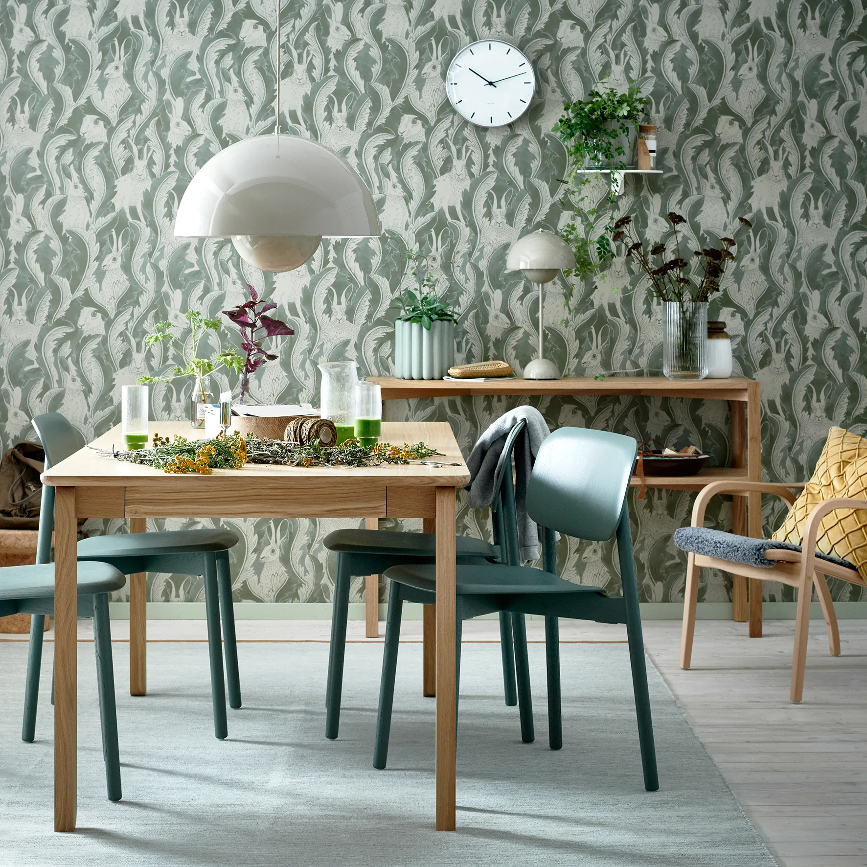 Anton stolik konsoli 35x125 cm, Dąb barwiony na biało 1898