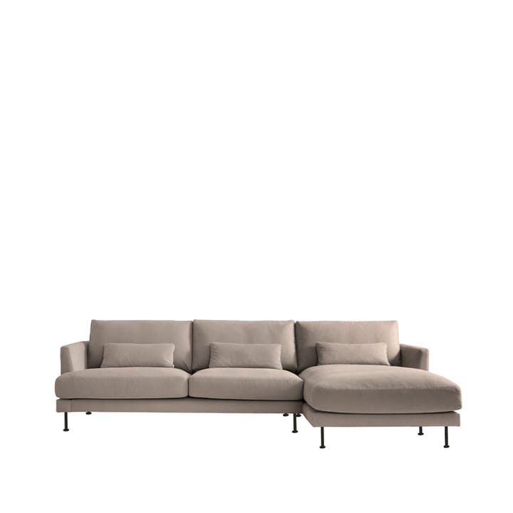 Bredhult C1 sofa modułowa - kamienny materiał, czarne stalowe nogi - 1898