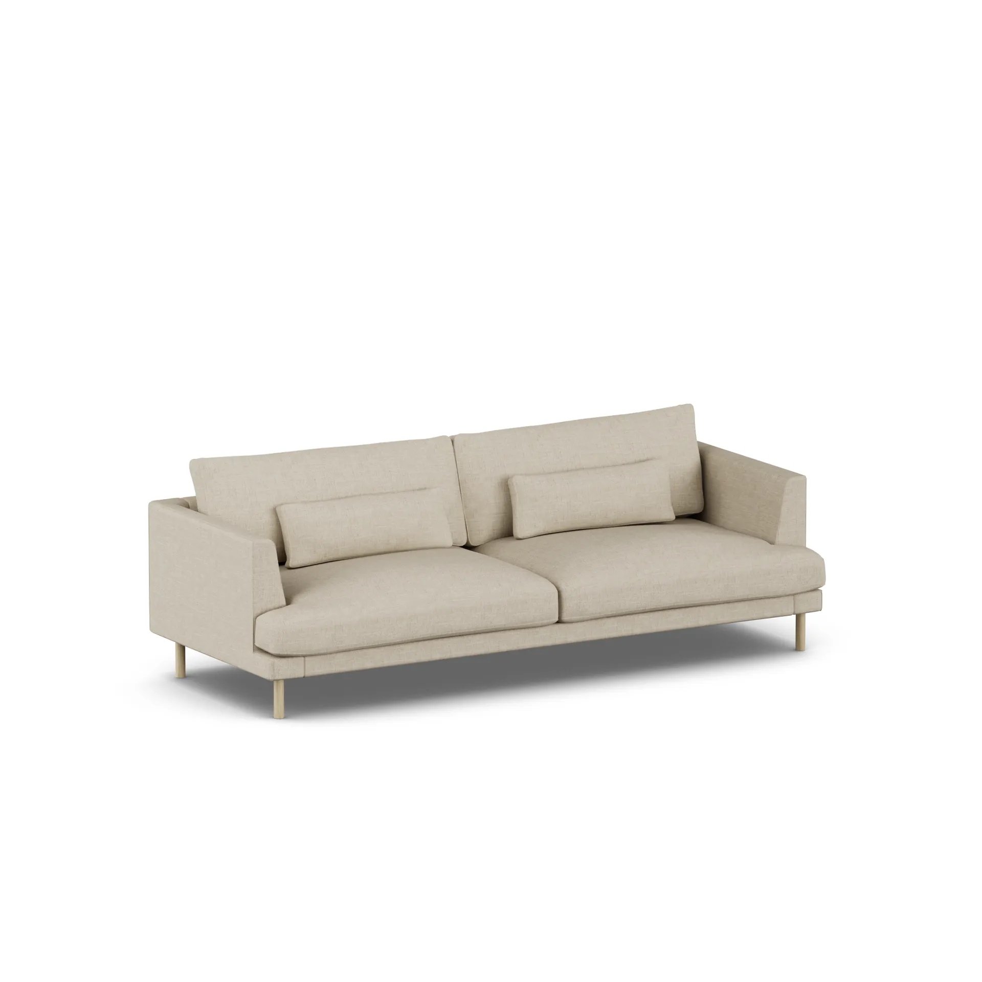 Bredhult sofa, Bern Beige 0341-dąb olejowany na biało, 3-osobowa 1898