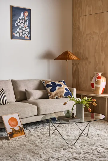 Bredhult sofa - Bern Beige 0341-dąb olejowany na biało, 3-osobowa - 1898