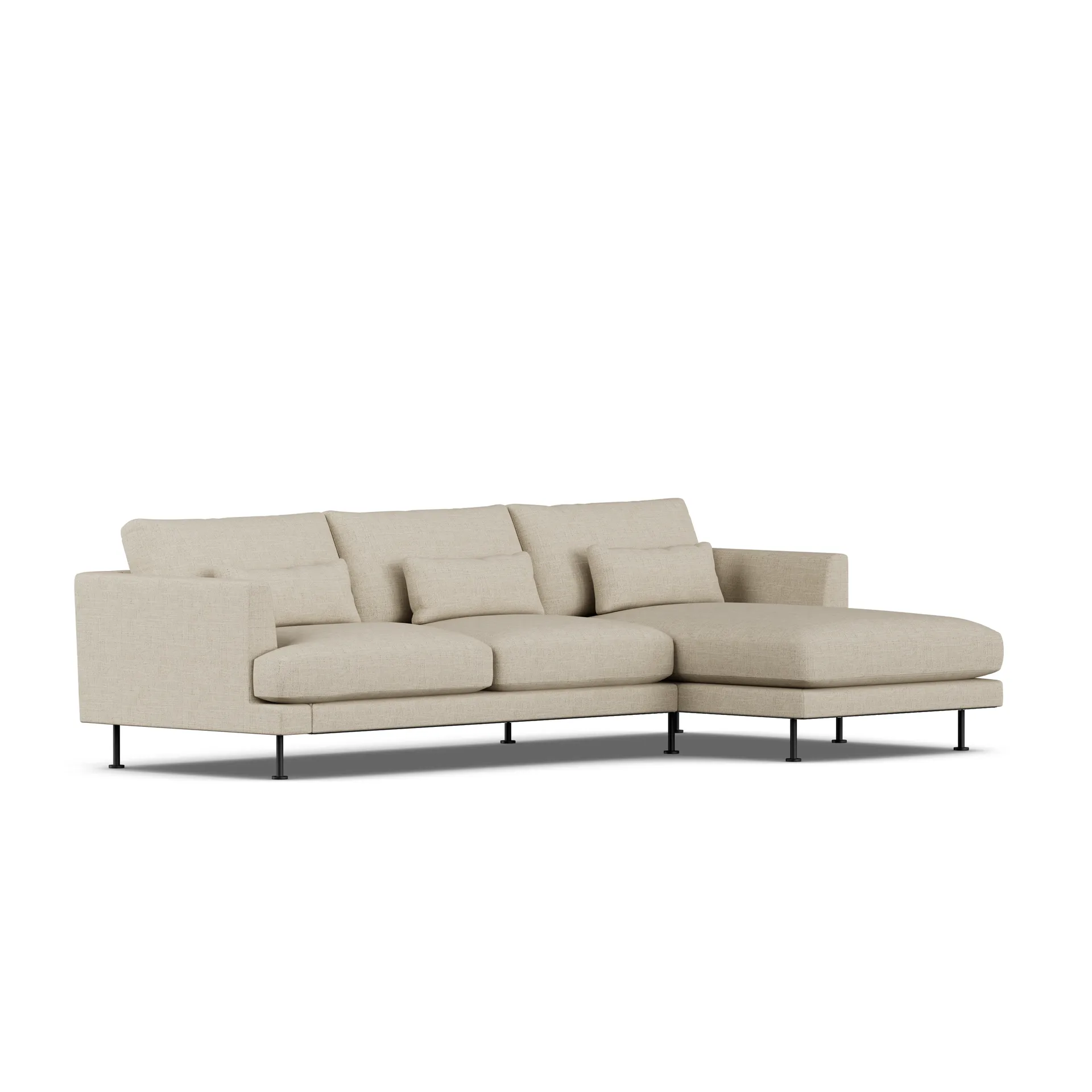 Bredhult sofa, Bern Beige 0341-stal czarna, 2,5-osobowa C1 1898