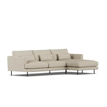 Bredhult sofa - Bern Beige 0341-stal czarna, 2,5-osobowa C1 - 1898