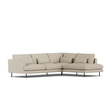 Bredhult sofa - Bern Beige 0341-stal czarna, 3-osobowa A1 - 1898