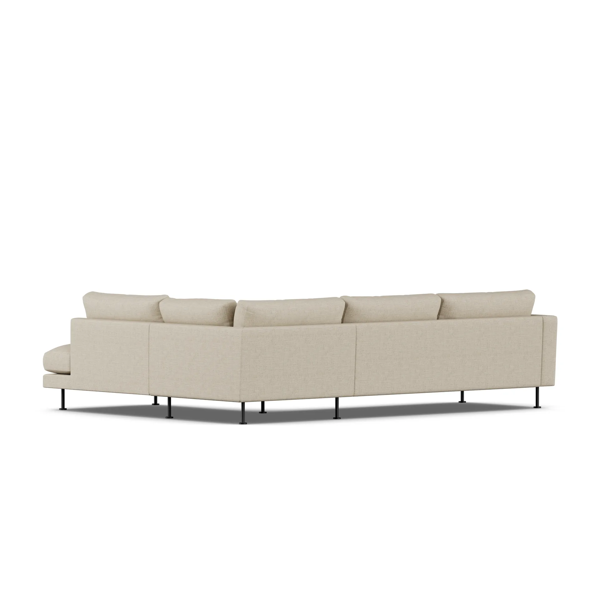 Bredhult sofa, Bern Beige 0341-stal czarna, 3-osobowa A1 1898