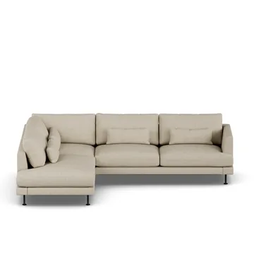 Bredhult sofa - Bern Beige 0341-stal czarna, 3-osobowa A2 - 1898