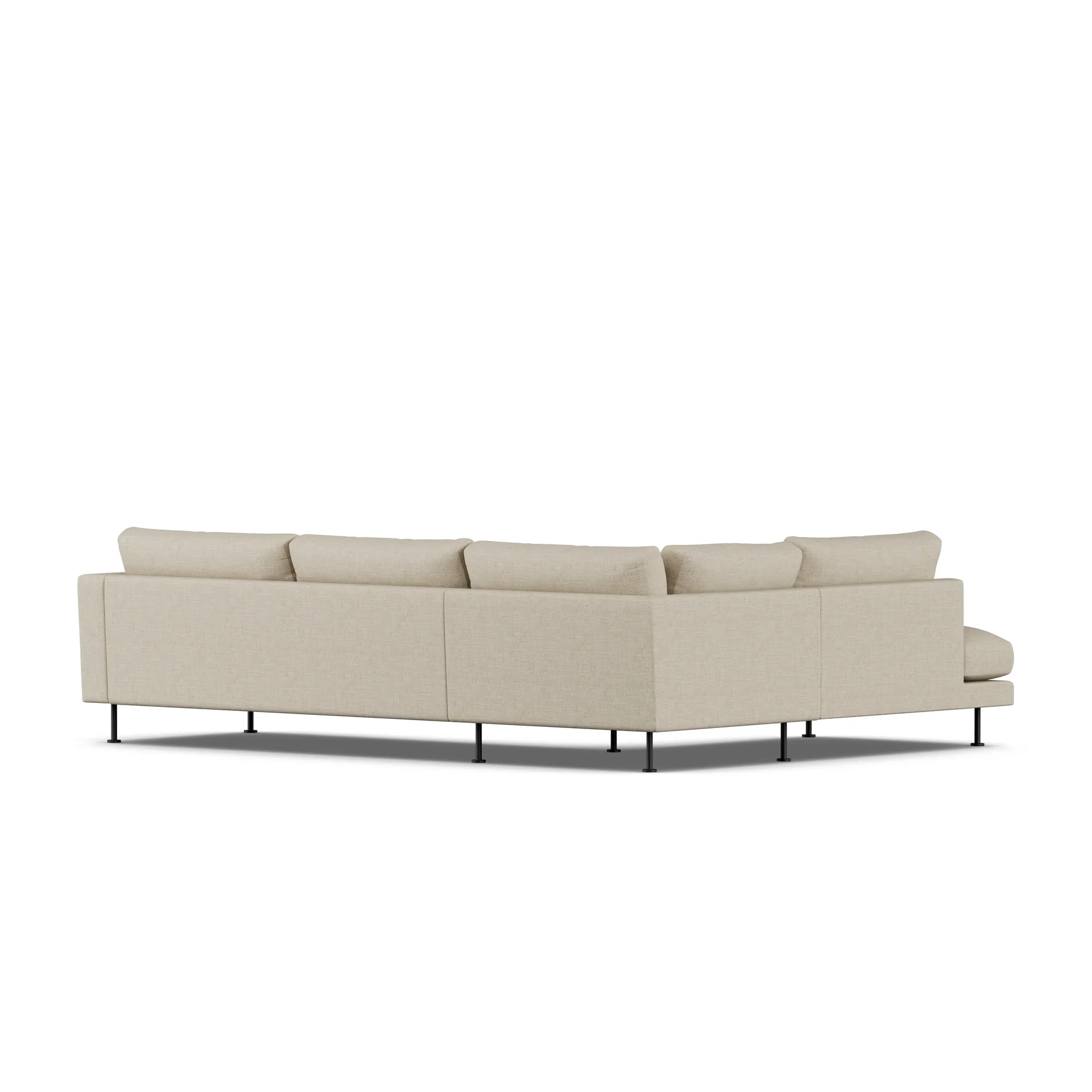 Bredhult sofa, Bern Beige 0341-stal czarna, 3-osobowa A2 1898