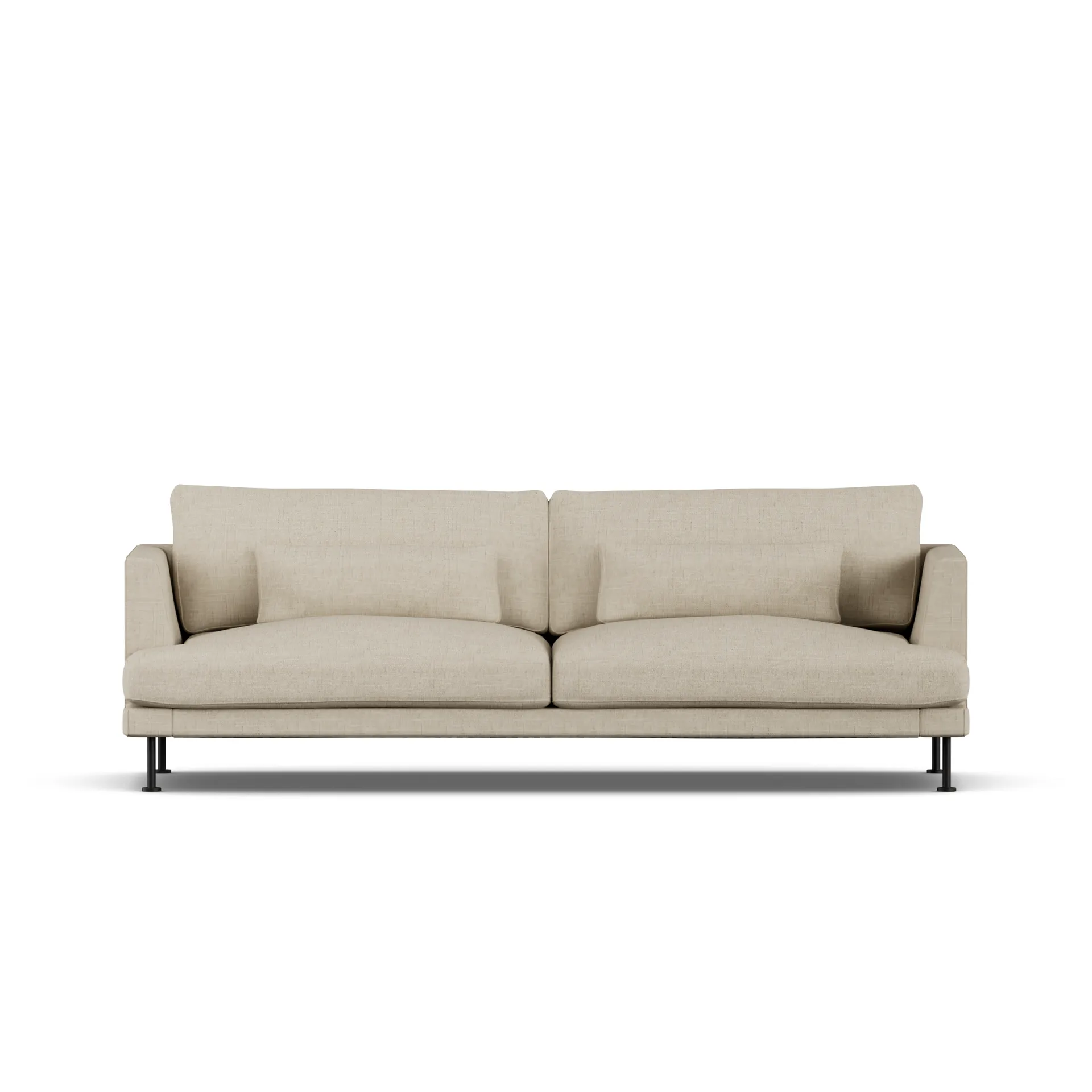 Bredhult sofa, Bern Beige 0341-stal czarna, 3-osobowa 1898