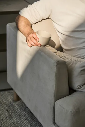 Bredhult sofa - Bern Beige 0341-stal czarna, 3-osobowa - 1898