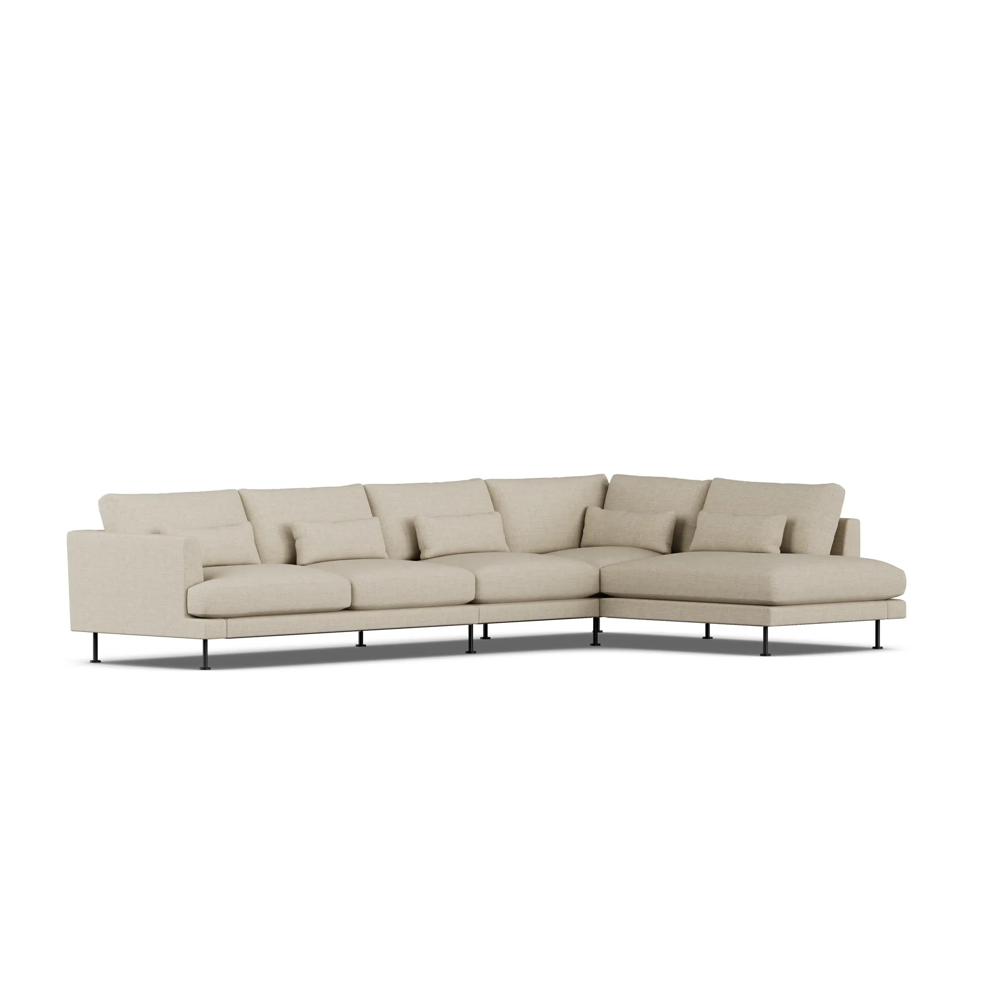 Bredhult sofa, Bern Beige 0341-stal czarna, 4-osobowa B1 1898