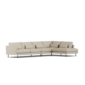 Bredhult sofa - Bern Beige 0341-stal czarna, 4-osobowa B1 - 1898