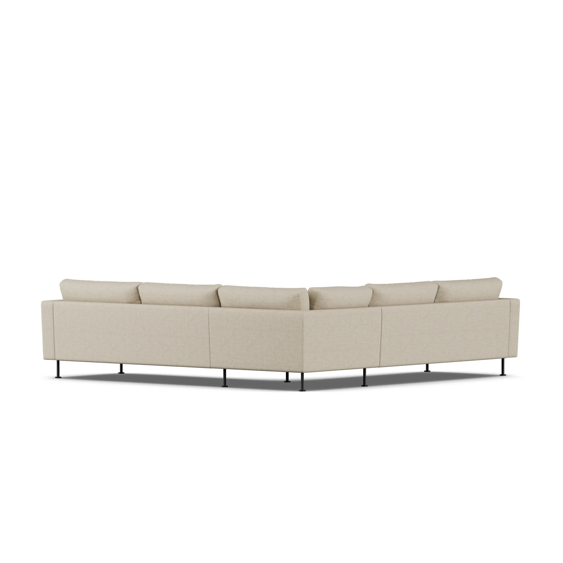 Bredhult sofa, Bern Beige 0341-stal czarna, narożnik F 1898
