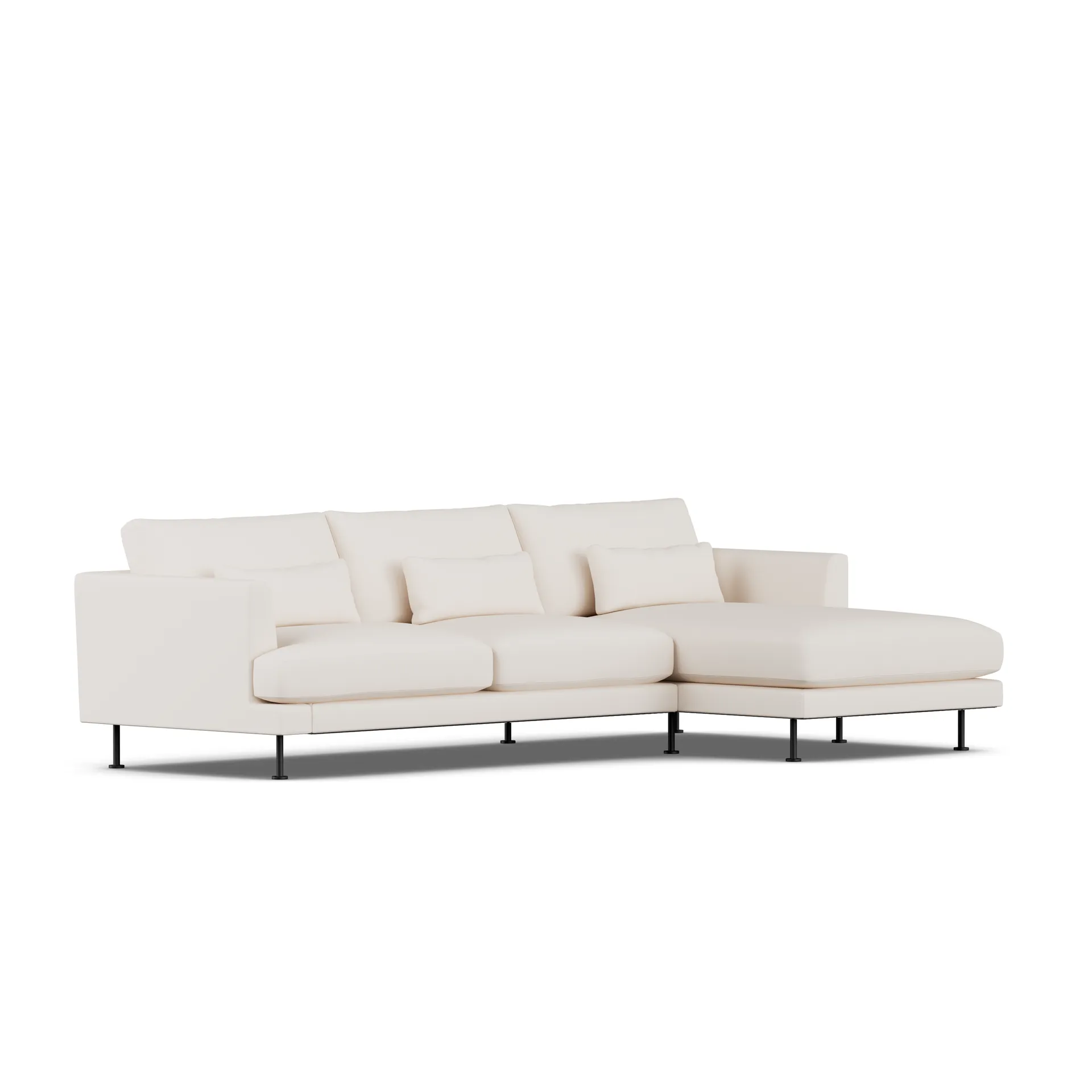 Bredhult sofa, Caleido Beige 9600-stal czarna, 2,5-osobowa C1 1898