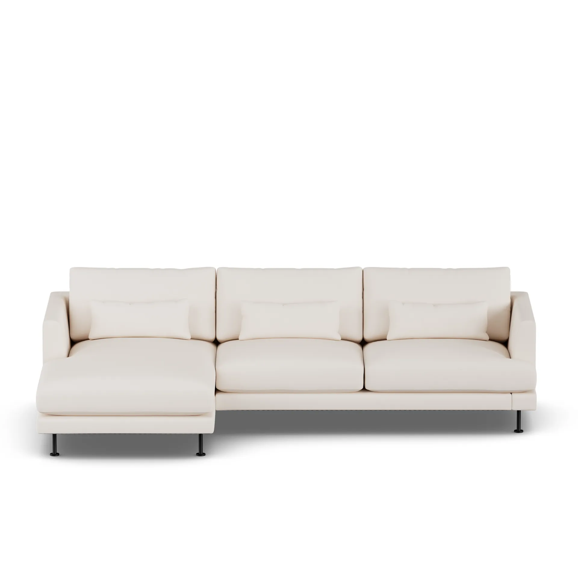 Bredhult sofa, Caleido Beige 9600-stal czarna, 2,5-osobowa C2 1898