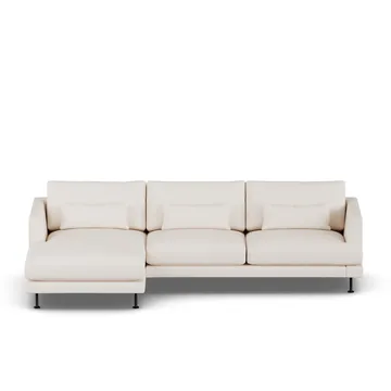 Bredhult sofa - Caleido Beige 9600-stal czarna, 2,5-osobowa C2 - 1898