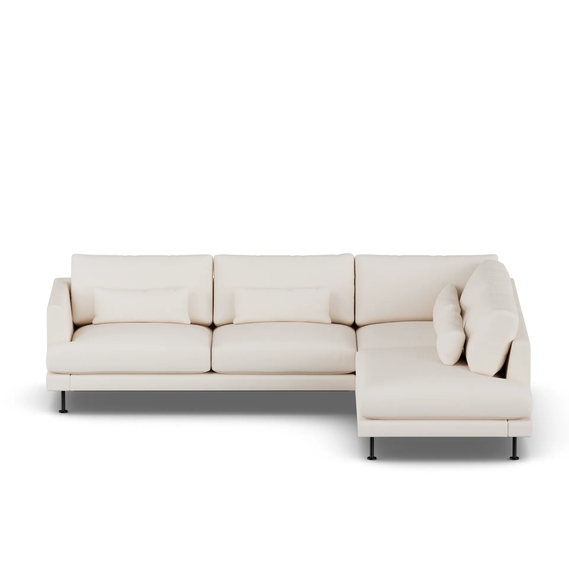 Bredhult sofa, Caleido Beige 9600-stal czarna, 3-osobowa A1 1898