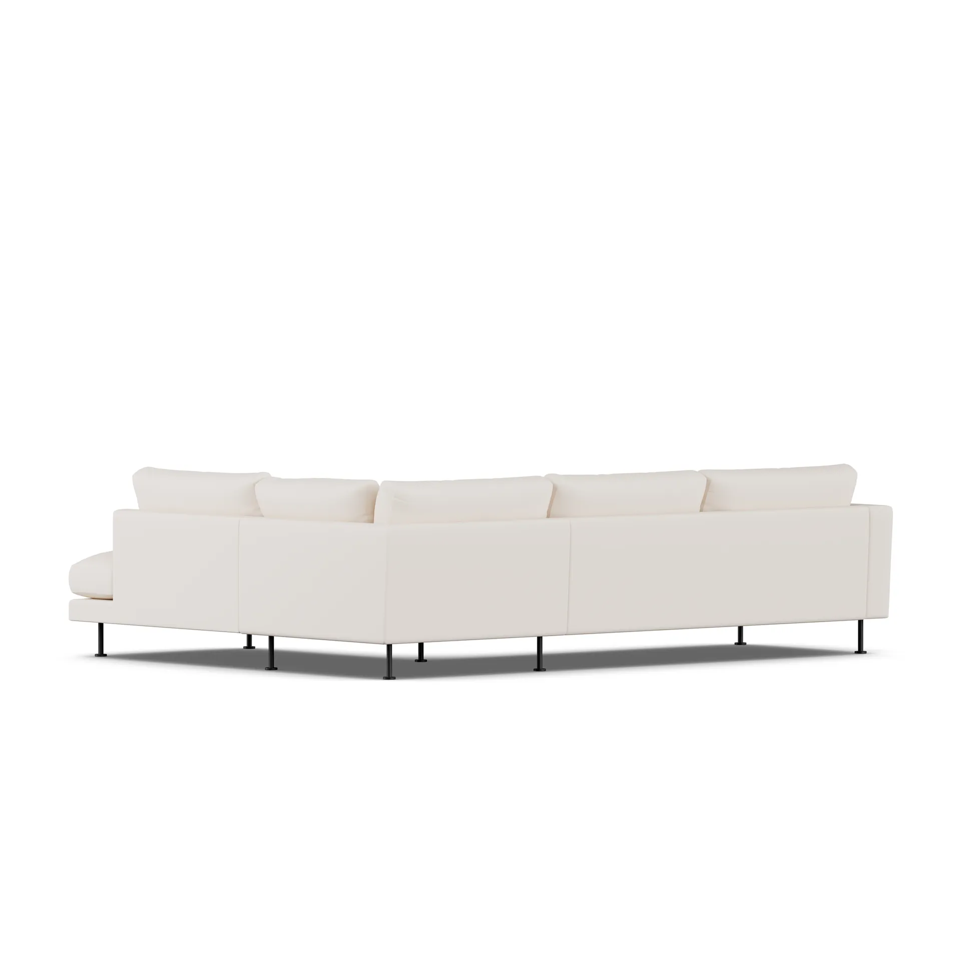 Bredhult sofa, Caleido Beige 9600-stal czarna, 3-osobowa A1 1898