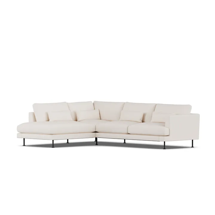 Bredhult sofa - Caleido Beige 9600-stal czarna, 3-osobowa A2 - 1898