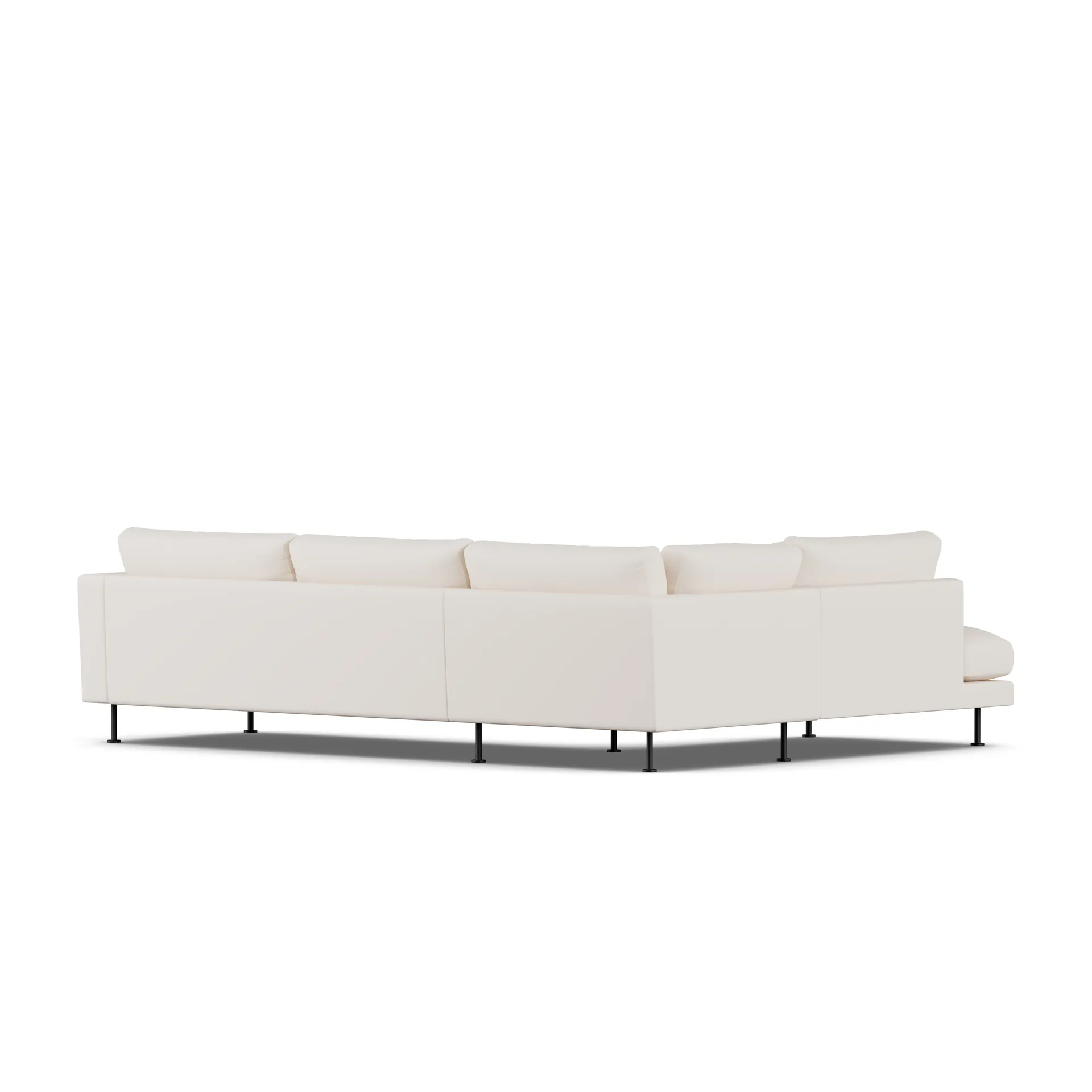Bredhult sofa, Caleido Beige 9600-stal czarna, 3-osobowa A2 1898