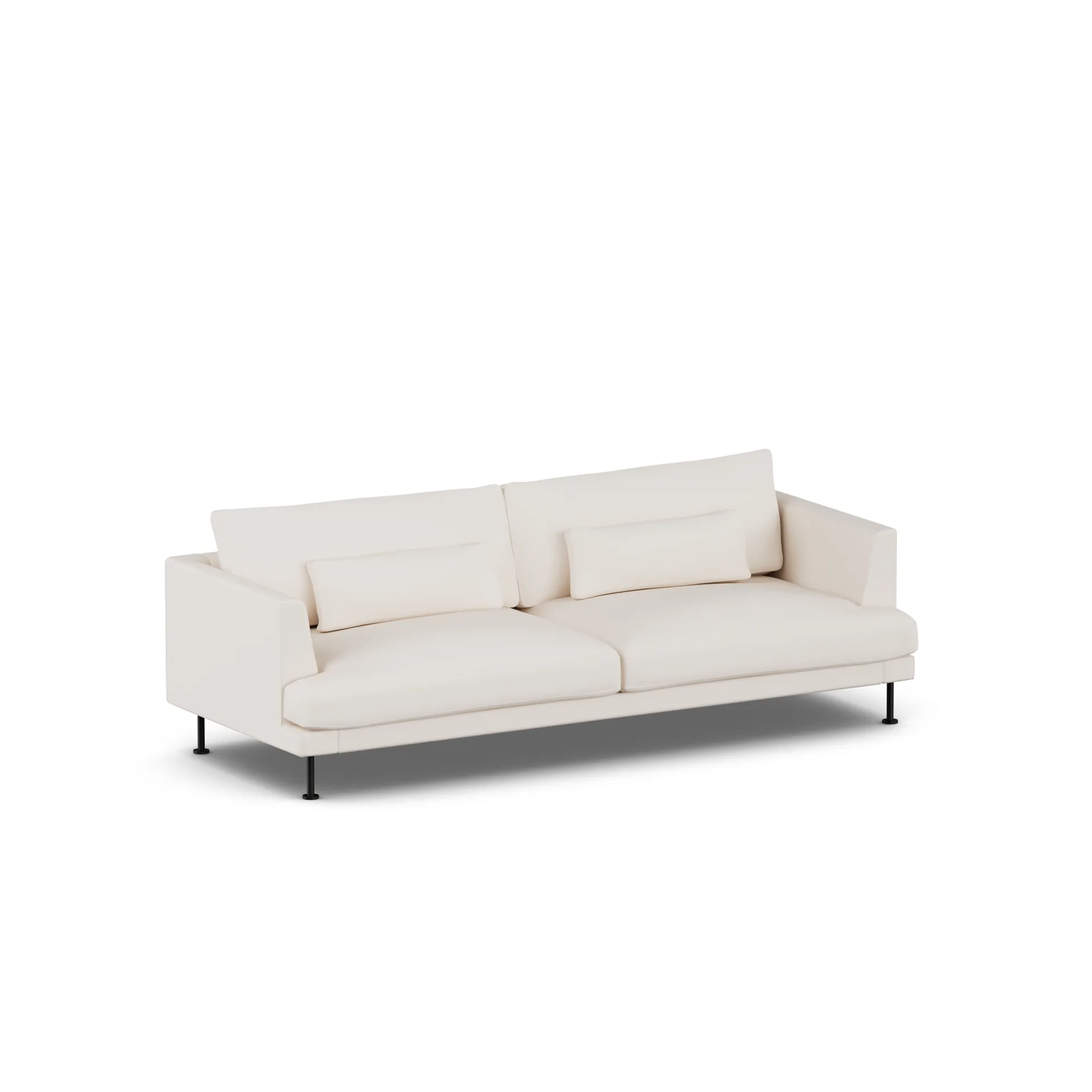 Bredhult sofa, Caleido Beige 9600-stal czarna, 3-osobowa 1898