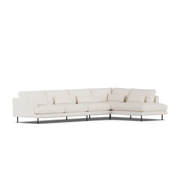 Bredhult sofa - Caleido Beige 9600-stal czarna, 4-osobowa B1 - 1898