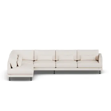 Bredhult sofa - Caleido Beige 9600-stal czarna, 4-osobowa B2 - 1898