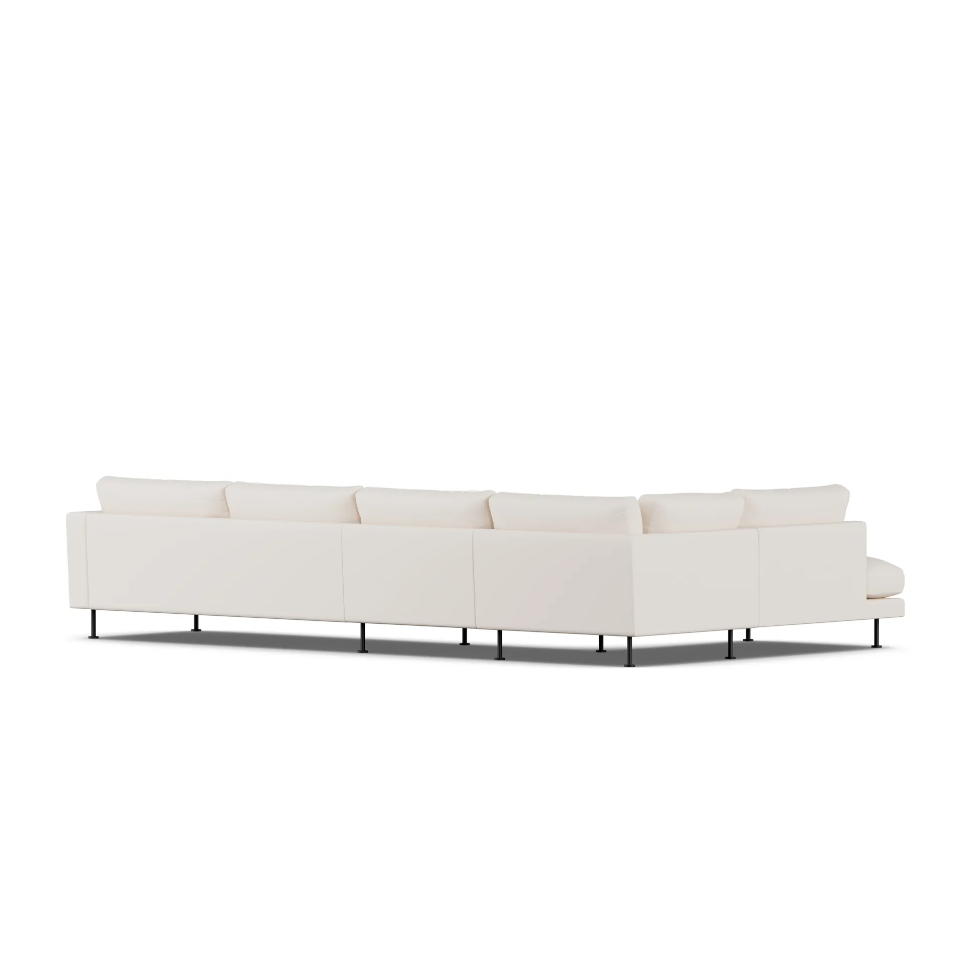 Bredhult sofa, Caleido Beige 9600-stal czarna, 4-osobowa B2 1898